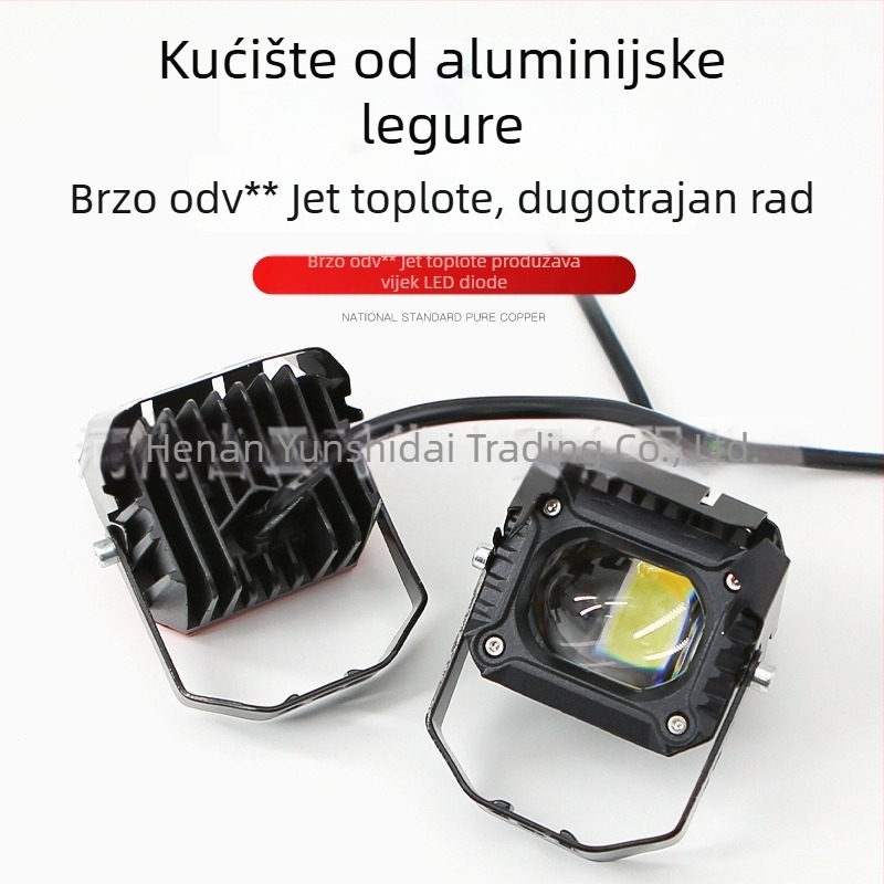 Reflektor za električna vozila – kućište od aluminijske legure, kućište s lećom, raspon 12-80V, model P9 laser cannon, trajanje 30000h