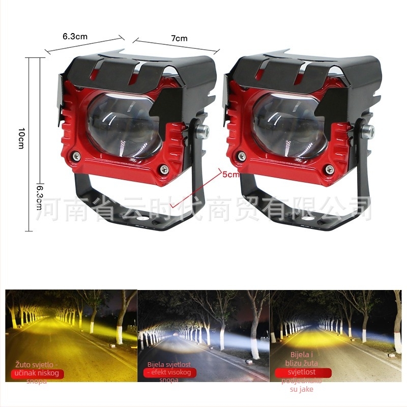 Reflektor za električna vozila – kućište od aluminijske legure, kućište s lećom, raspon 12-80V, model P9 laser cannon, trajanje 30000h