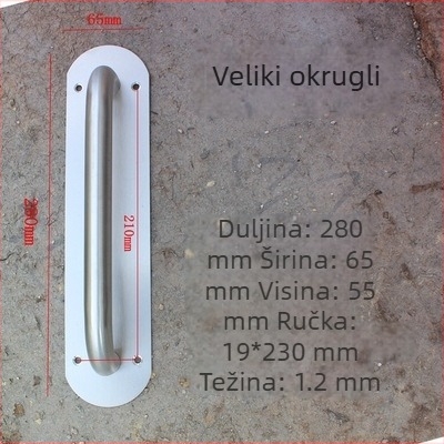 Nehrđajući čelična kvaka za protupožarna vrata i vrata za povlačenje, s satenskim završetkom, prilagodljiva proizvodnja, moderni minimalistički stil