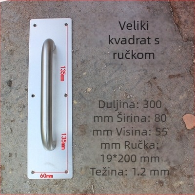 Nehrđajući čelična kvaka za protupožarna vrata i vrata za povlačenje, s satenskim završetkom, prilagodljiva proizvodnja, moderni minimalistički stil