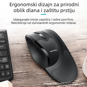 Ergonomski USB bežični miš, 3200dpi, 6 tipki, 2.4GHz, kompatibilan s laptopom