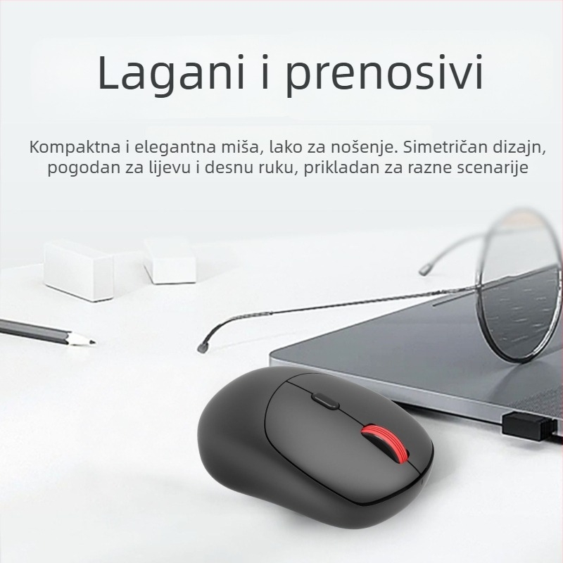 Lenovo ThinkPlus WL300 Bežična optička miš 2.4G, 2400 DPI, 3 tipke, USB, kompatibilno s desktop računalima