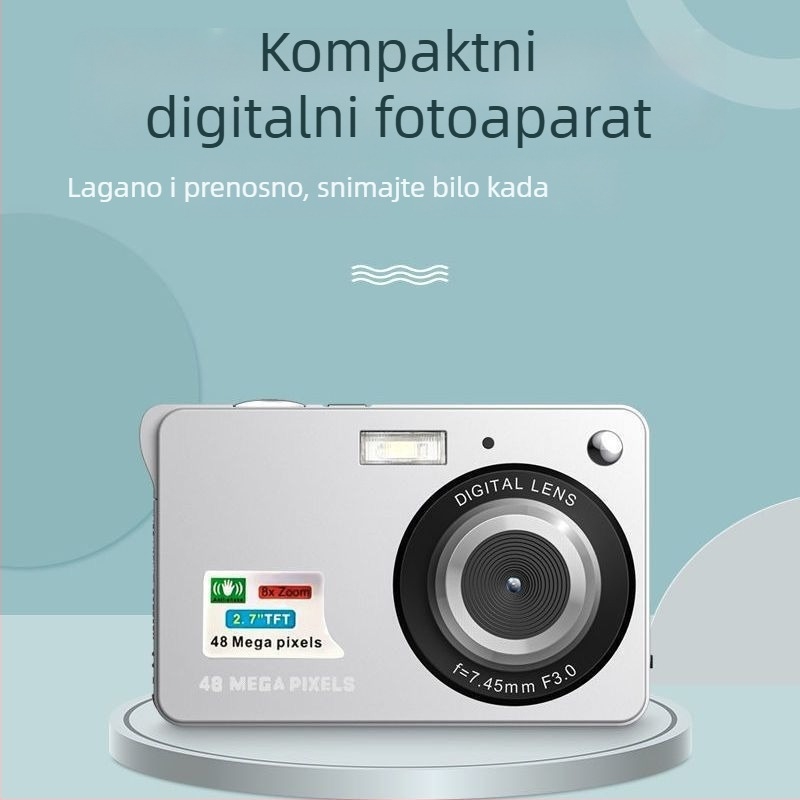 Rong Lai P20 CCD digitalni fotoaparat: senzor 48 MP, 8x optični zum, integrirana kamera, optička stabilizacija slike