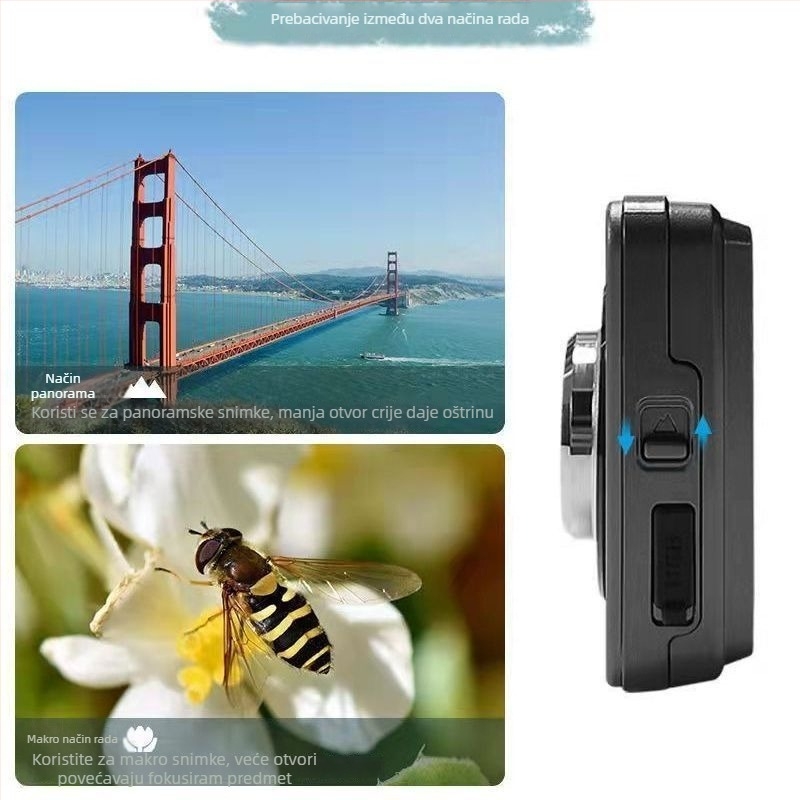 Rong Lai P20 CCD digitalni fotoaparat: senzor 48 MP, 8x optični zum, integrirana kamera, optička stabilizacija slike