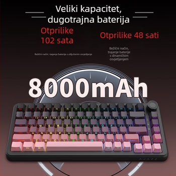 K81 mehanička tipkovnica, 82 tipke, RGB pozadinsko osvjetljenje, bežično i USB povezivanje, zelene ili bijele prekidače