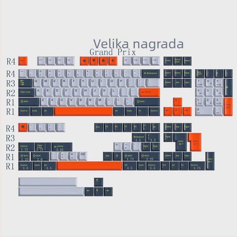 GMK 163 kapice za mehaničku tipkovnicu, univerzalna kompatibilnost, ABS materijal, križna osovina, podržava prilagodbu