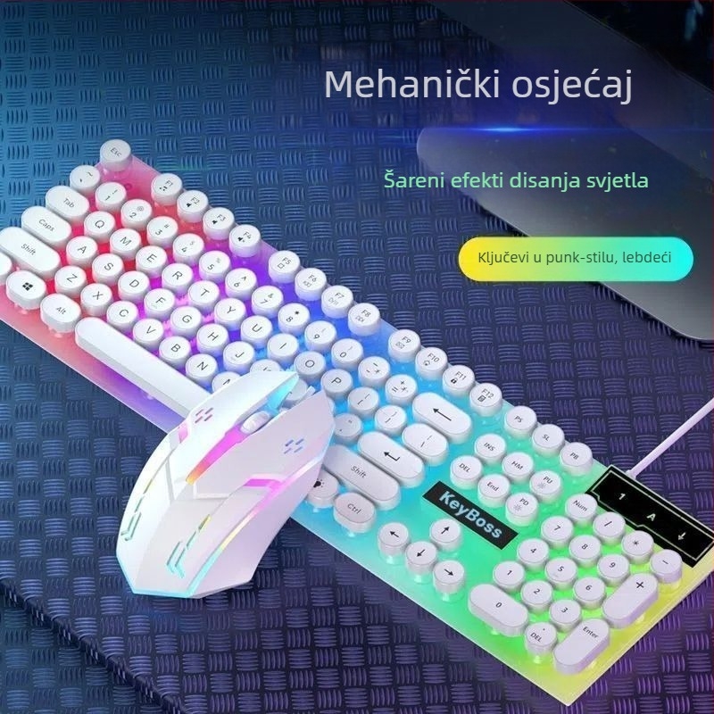 Žični set tipkovnice i miša, s numeričkom tipkovnicom, bez pozadinskog osvjetljenja