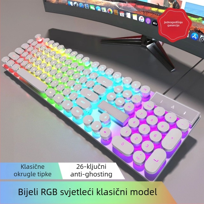 Žični set tipkovnice i miša, s numeričkom tipkovnicom, bez pozadinskog osvjetljenja