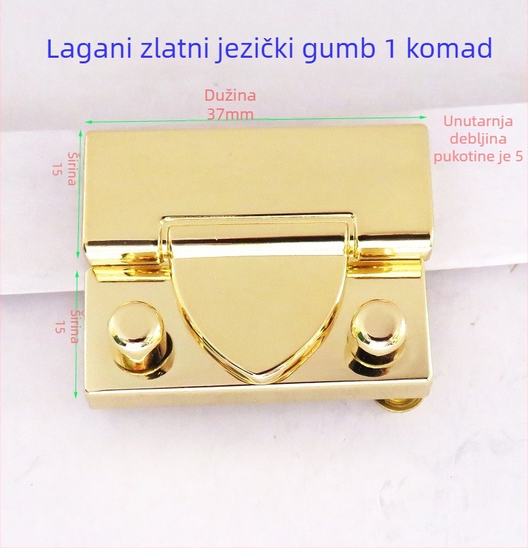 Shrimp button metalni hardver za torbe – twist zatvarač, duga kopča za remen, za prave kožne torbe