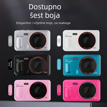 Mala kompaktna digitalna kamera s 16x digitalnim zumom, 2,4-inčni LCD, CMOS senzor, USB 2.0 i pohrana na TF karticu, elektronička stabilizacija slike