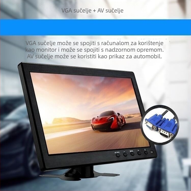 HANFUJIE LCD monitor, univerzalni model, univerzalni tip zaslona, 10,1-inčni zaslon