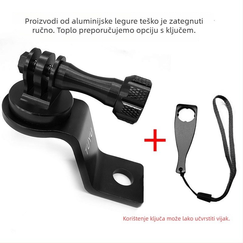 TUYU aluminijski nosač retrovizora motocikla za GoPro, DJI Osmo Action i Yi Action kameru