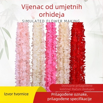 Umjetna orhideja nit za stropne dekoracije za vjenčanja i hotele (plastika, injekcijsko oblikovanje, sorta 40725458520, namjena: vjenčanja, vanjske rekvizite za fotografije, kućni dekor)