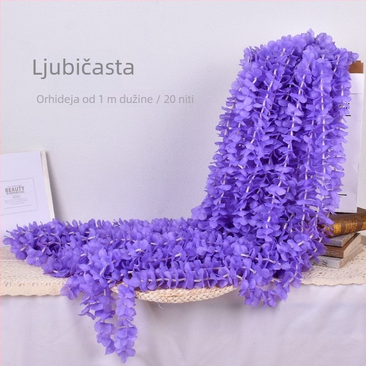 Umjetna orhideja nit za stropne dekoracije za vjenčanja i hotele (plastika, injekcijsko oblikovanje, sorta 40725458520, namjena: vjenčanja, vanjske rekvizite za fotografije, kućni dekor)