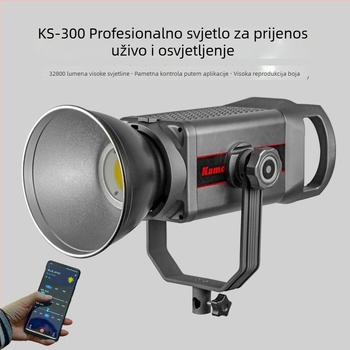KS-300 LED svjetlo za fotografiju i livestream — dvostruka drška, stalno svjetlo, 150W+, tri boje temperature, 220V