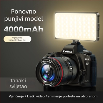 LED svjetlo za nadomještanje DSLR, ručno i prijenosno, tri postavke temperature osvjetljenja, ispod 10 W