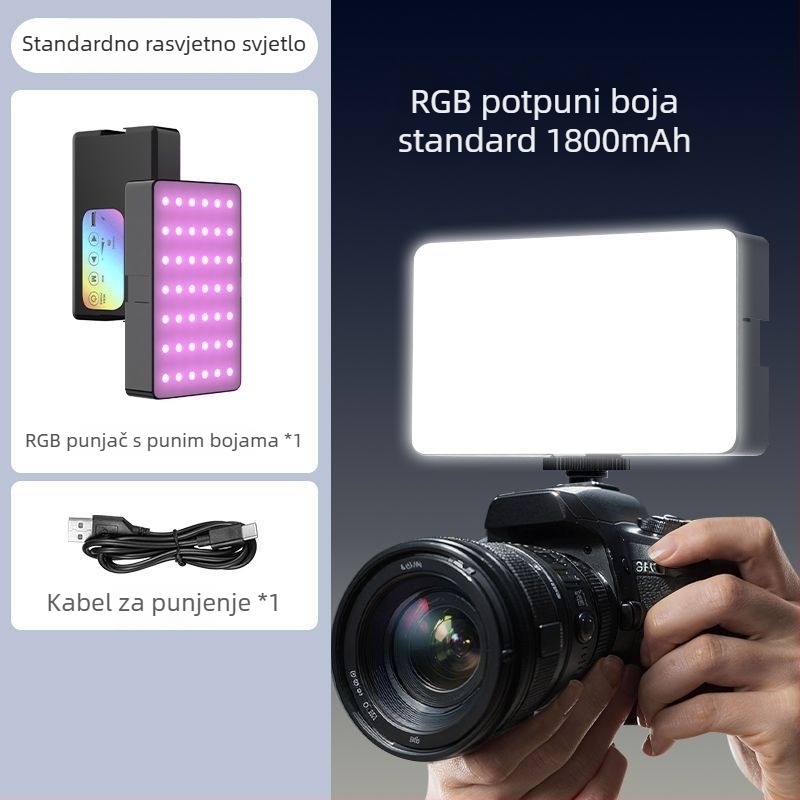 LED svjetlo za nadomještanje DSLR, ručno i prijenosno, tri postavke temperature osvjetljenja, ispod 10 W