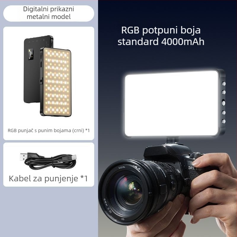 LED svjetlo za nadomještanje DSLR, ručno i prijenosno, tri postavke temperature osvjetljenja, ispod 10 W