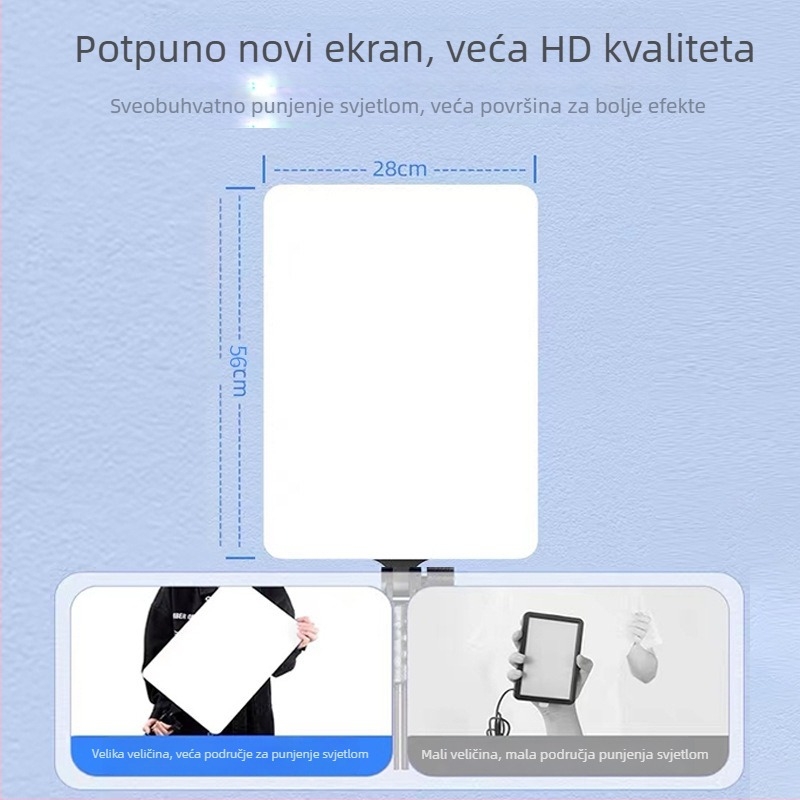 LED svjetlo za livestream RL-24, 80W, 220V, LED izvor svjetla, tri boje temperature