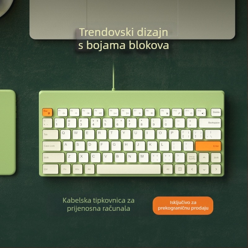 Žično tipkovnica i miš, 68 tipki, USB, ABS kućište, kabel 1,5 m, bez pozadinskog osvjetljenja