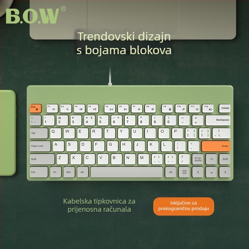 Žično tipkovnica i miš, 68 tipki, USB, ABS kućište, kabel 1,5 m, bez pozadinskog osvjetljenja