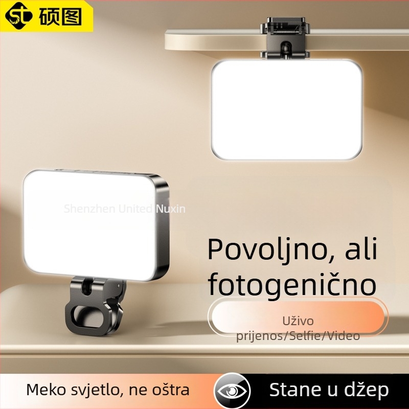 BD102 Ručna Mini LED Rasvjeta za Pametne Telefone — 4W LED, 5V, Promjenjiva Boja Temperature 2500K–9900K, Model BD102, Za Livestreaming i Snimanje Videa