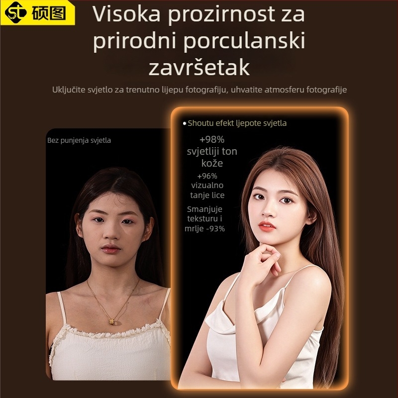BD102 Ručna Mini LED Rasvjeta za Pametne Telefone — 4W LED, 5V, Promjenjiva Boja Temperature 2500K–9900K, Model BD102, Za Livestreaming i Snimanje Videa