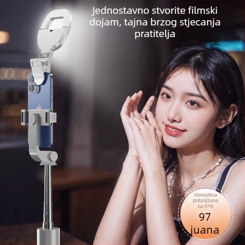 W66 Clip-On LED prstenasta rasvjeta za fotografiju — Prenosna ručna rasvjeta za selfie i prijenos uživo, ispod 10W, 110V