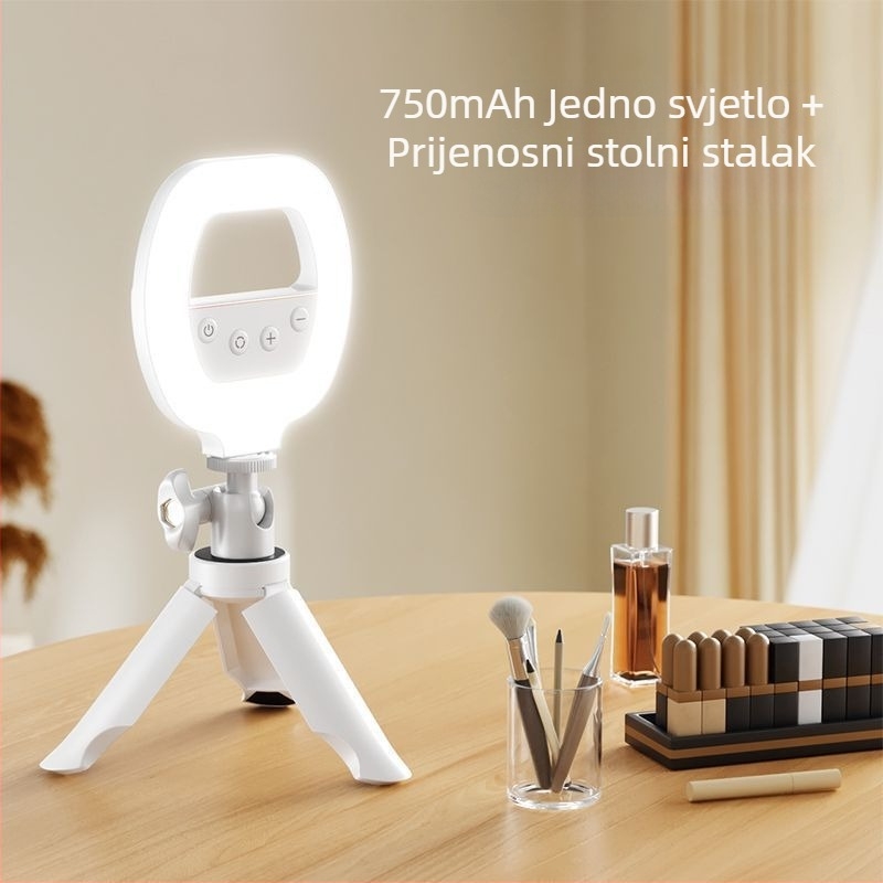 W66 Clip-On LED prstenasta rasvjeta za fotografiju — Prenosna ručna rasvjeta za selfie i prijenos uživo, ispod 10W, 110V