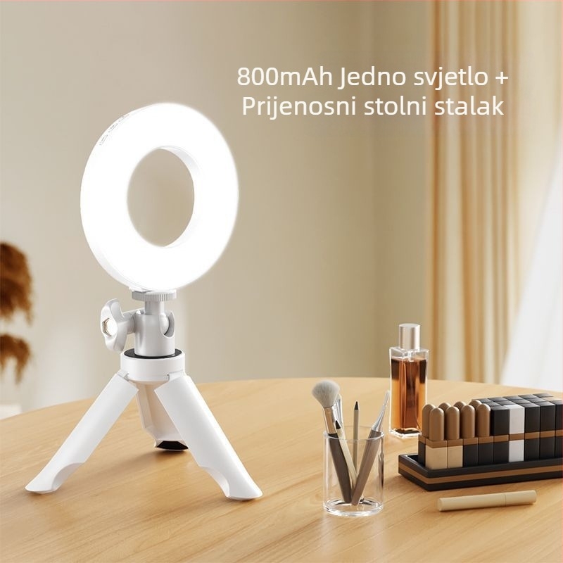 W66 Clip-On LED prstenasta rasvjeta za fotografiju — Prenosna ručna rasvjeta za selfie i prijenos uživo, ispod 10W, 110V
