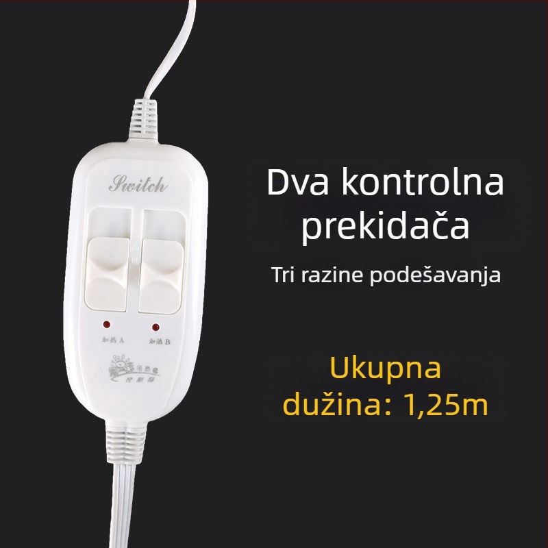 Električna grijaća ploča sa prekidačem za prasence – bezprekidni termostat, kontrola temperature do 60°C