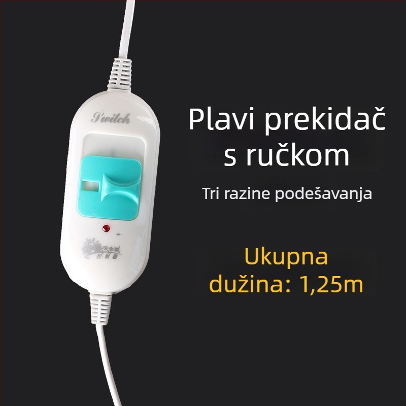 Električna grijaća ploča sa prekidačem za prasence – bezprekidni termostat, kontrola temperature do 60°C