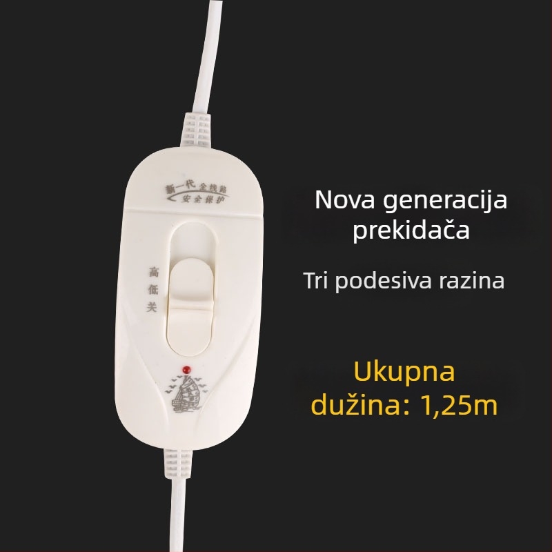 Električna grijaća ploča sa prekidačem za prasence – bezprekidni termostat, kontrola temperature do 60°C