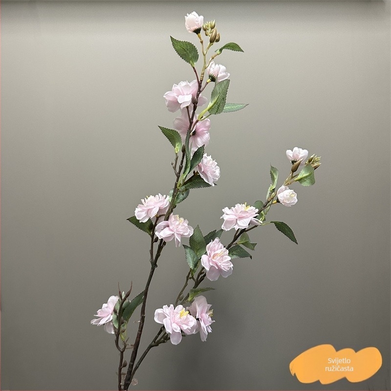 Cvjetna aranžman od svile Camellia – 10 velikih i 4 mala cvijeta; materijal: plastika i svila; pogodno za vjenčanja, vanjsku fotografiju, rekvizite za fotografiju i kućnu dekoraciju.