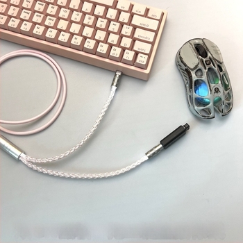 Geek 8K brzina dvostruki Type-C kabel za tipkovnicu i miša s bijelim optičkim magnetskim prekidačem za mehaničku tipkovnicu
