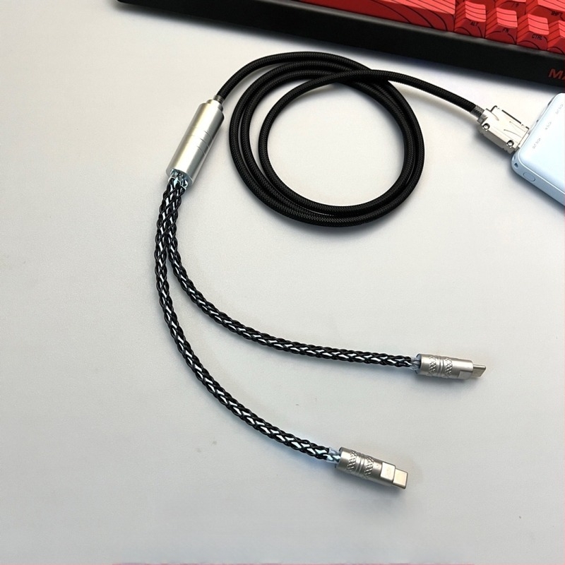 Geek 8K brzina dvostruki Type-C kabel za tipkovnicu i miša s bijelim optičkim magnetskim prekidačem za mehaničku tipkovnicu