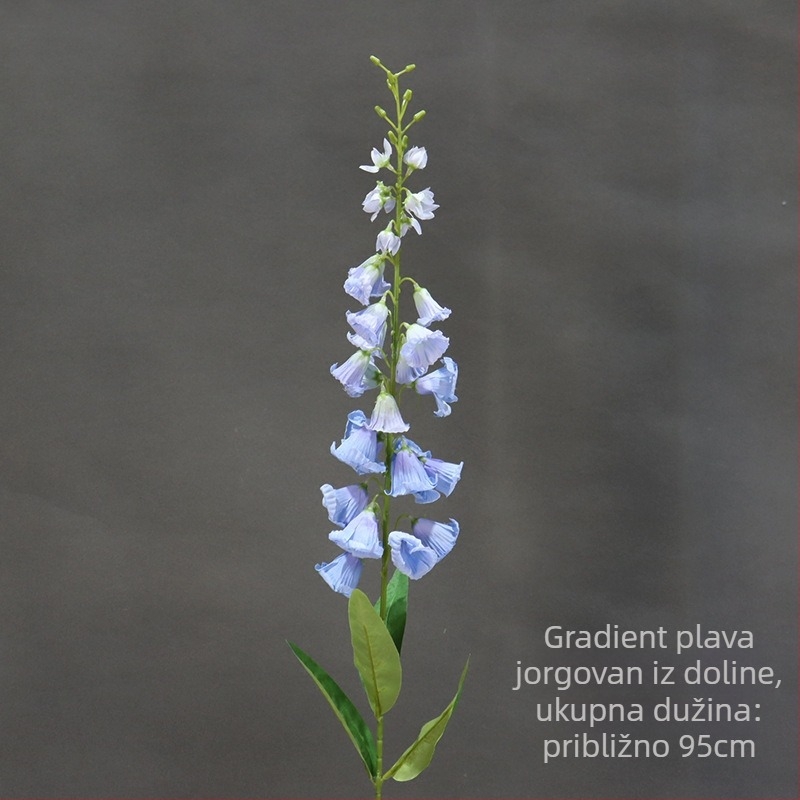 Umjetno cvijeće konvalinka, francuski stil, visoka grančica zvončićastog cvijeta, rekvizit za svadbenu dvoranu (Materijal: Plastika; Obrada: Drugo; Upotreba: Vjenčanje, Na otvorenom, Rekviziti za fotografiranje)