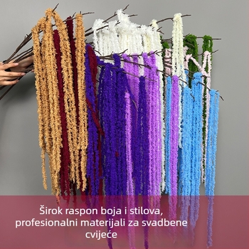 Viseća dekoracija od svilenih cvjetova s resama – svadbeni backdrop, rekvizita za fotografiju, kućna dekoracija