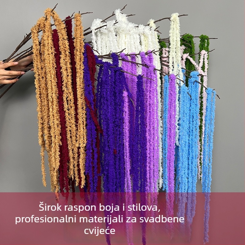 Viseća dekoracija od svilenih cvjetova s resama – svadbeni backdrop, rekvizita za fotografiju, kućna dekoracija