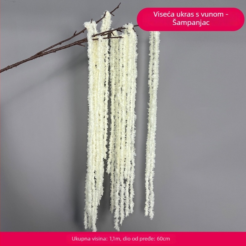 Viseća dekoracija od svilenih cvjetova s resama – svadbeni backdrop, rekvizita za fotografiju, kućna dekoracija