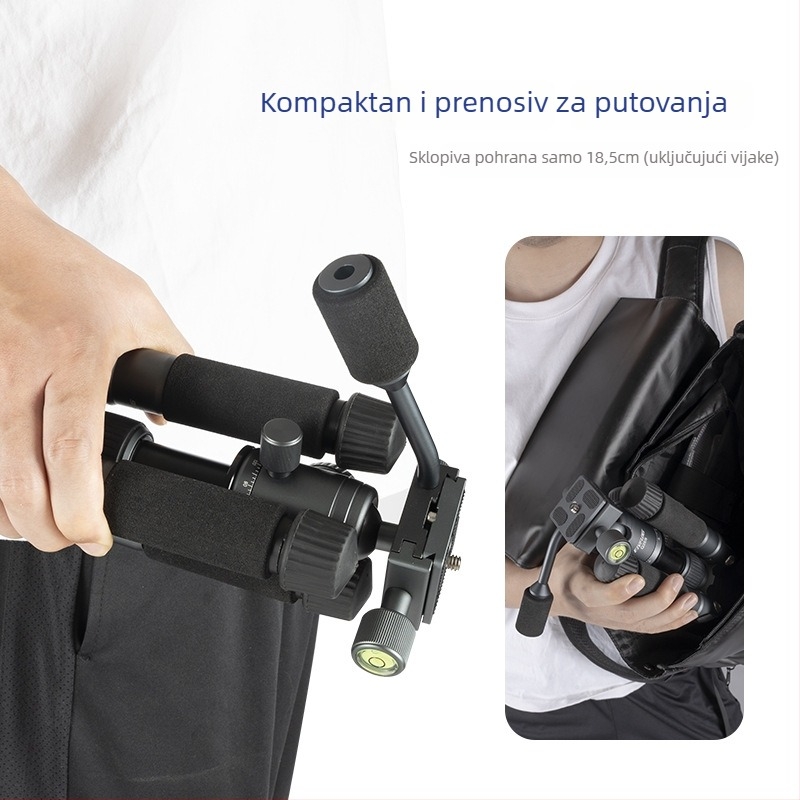Aluminijski tripod s kugličnom glavom, 5 sekcija, nosivost 2–5 kg, ploča za brzo oslobađanje