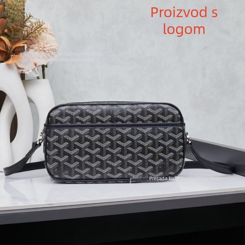 Muška crossbody torba od prave kože, prvi sloj teleće kože, ultra lagana, podstava od platna