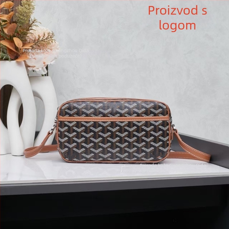Muška crossbody torba od prave kože, prvi sloj teleće kože, ultra lagana, podstava od platna