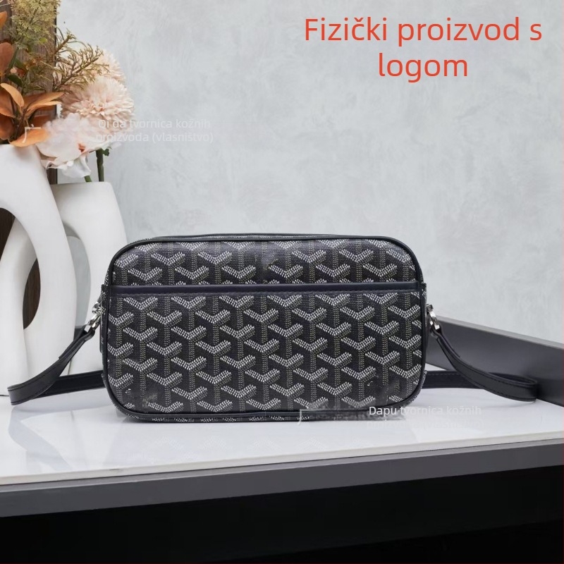 Muška crossbody torba od prave kože, prvi sloj teleće kože, ultra lagana, podstava od platna