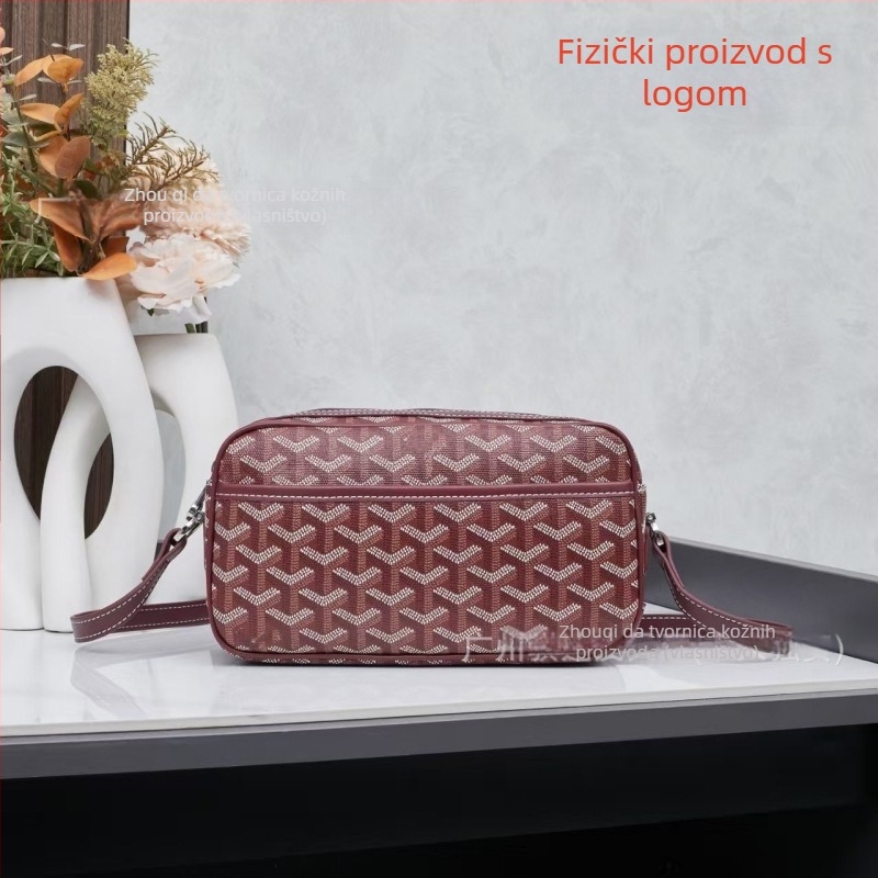 Muška crossbody torba od prave kože, prvi sloj teleće kože, ultra lagana, podstava od platna