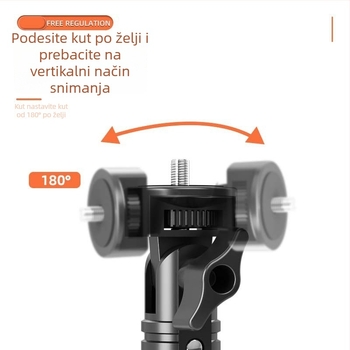 Junrun stativ za mobitel i tablet, aluminijska legura, 5 sekcija, 3D gimbal PTZ, nosivost 2-5 kg