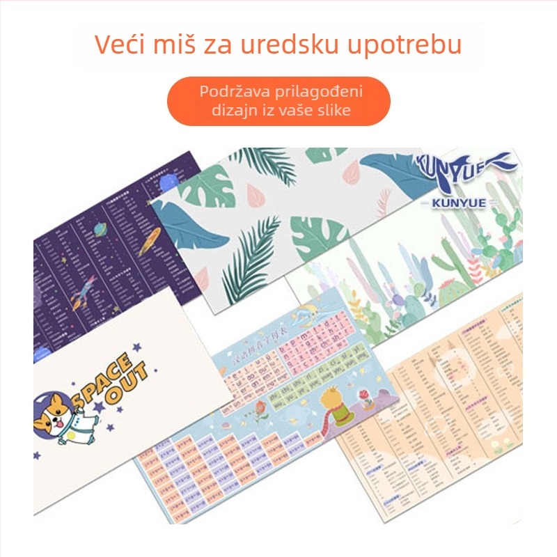Velika PU podloga za stol, dvostrana, tiskano logotip, OEM prilagodba, proces tiskanja