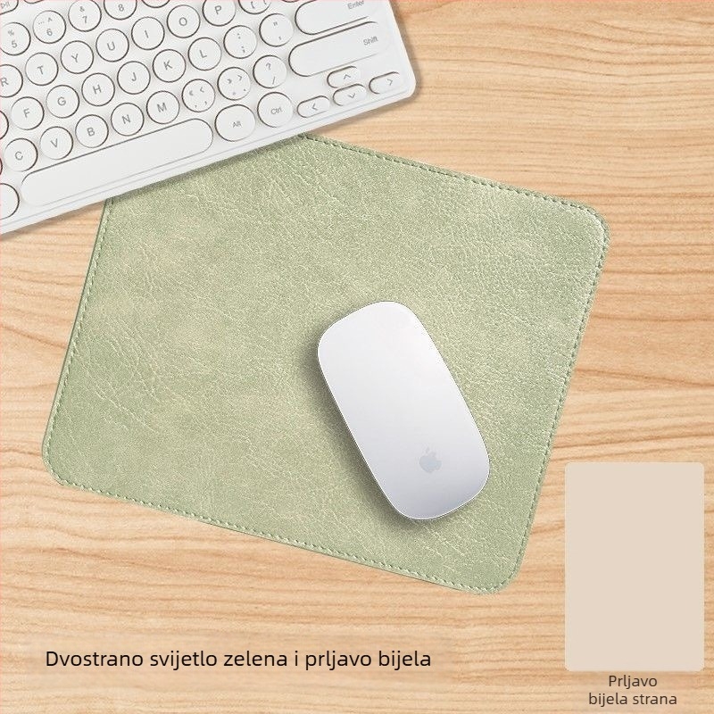 Dvostrano kožni podmetač za miša s vintage uzorkom kože, kvadratnog oblika, 26 x 21 cm, mogućnost ispisa logotipa