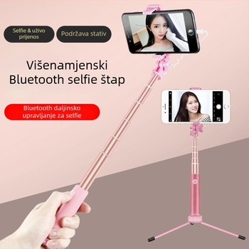 Stolni teleskopni držač za selfie i livestream — Univerzalno za vertikalne snimke — Materijal: Legura