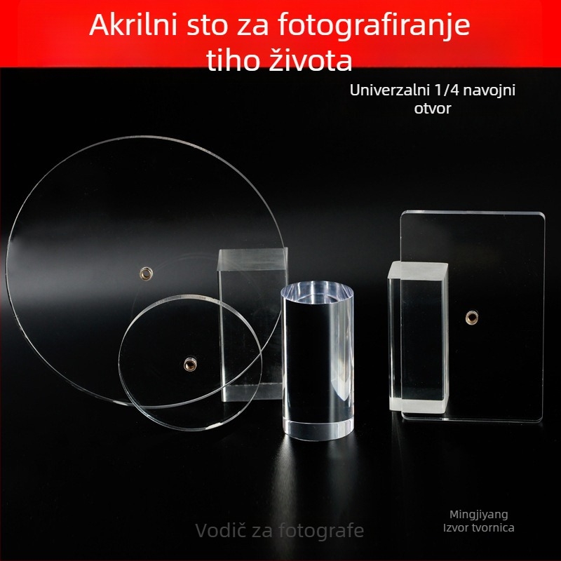 Akrilni pladanj za fotografiju sa stativom za osvjetljenje